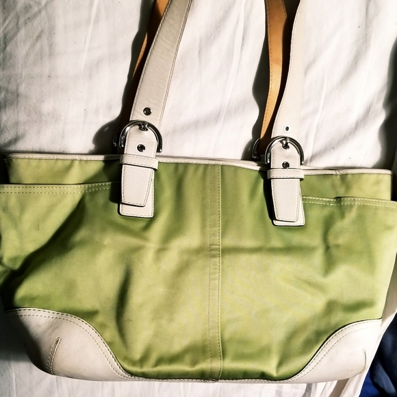 Coach Diaper Bag/Baby Bag/Green - Picture 1 of 7